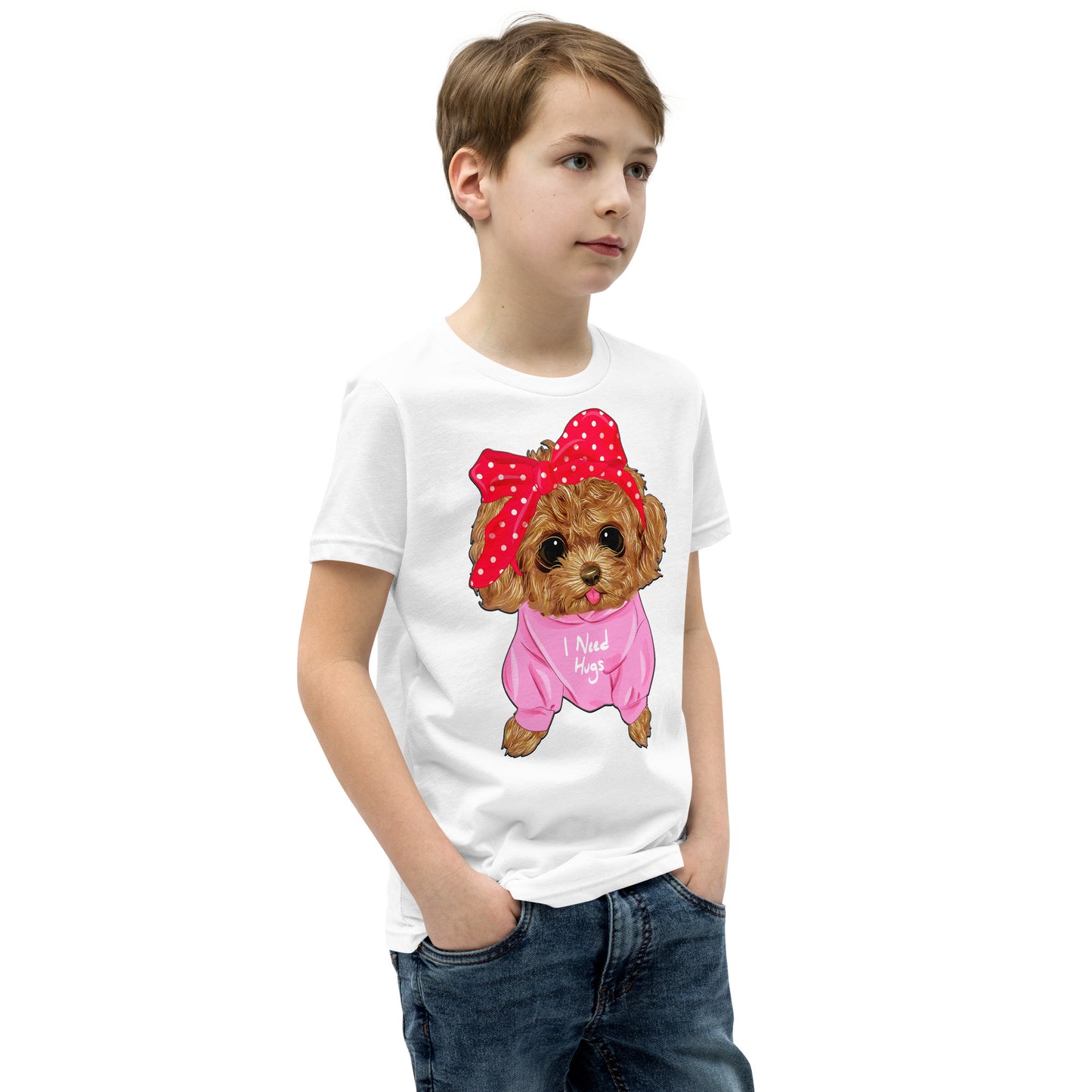 Cute Dog Puppy Needs a Hug T-shirt, No. 0296