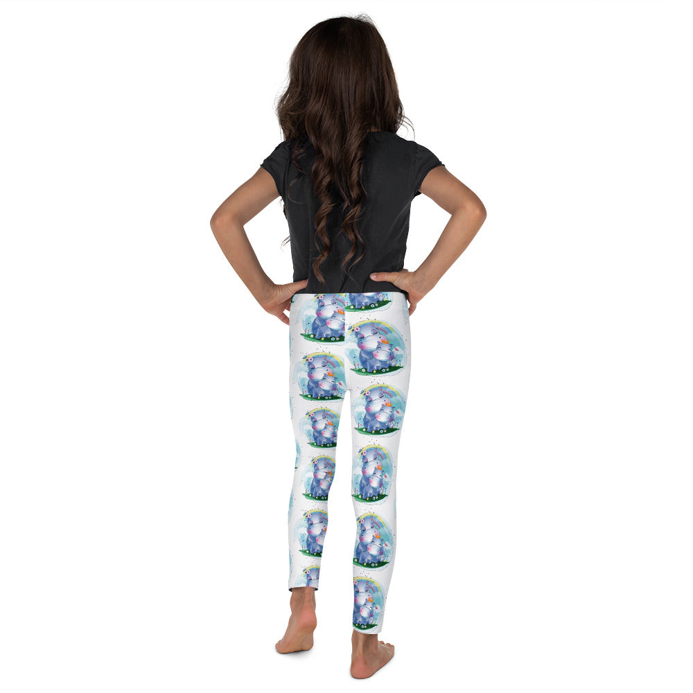 Cute Hippo Mom and Baby, Leggings, No. 0073