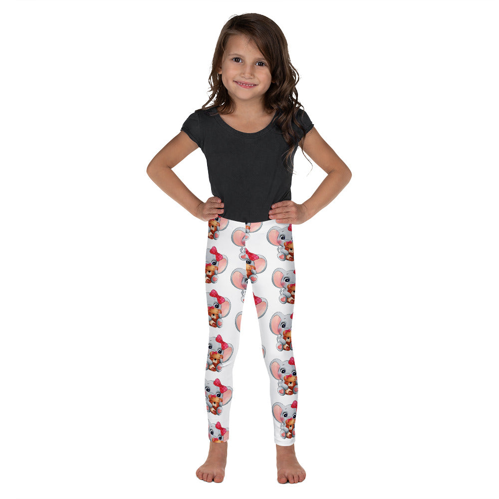 Cute Elephant with Little Bear, Leggings, No. 0012