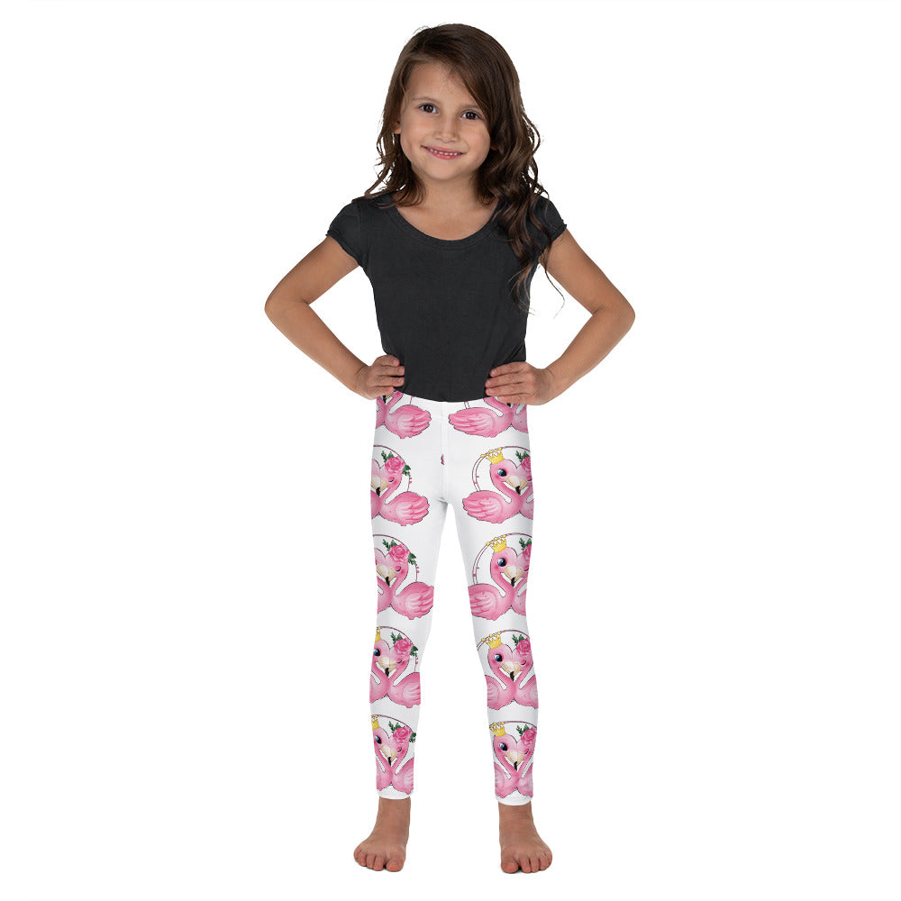 Cute Flamingos with Roses, Leggings, No. 0077