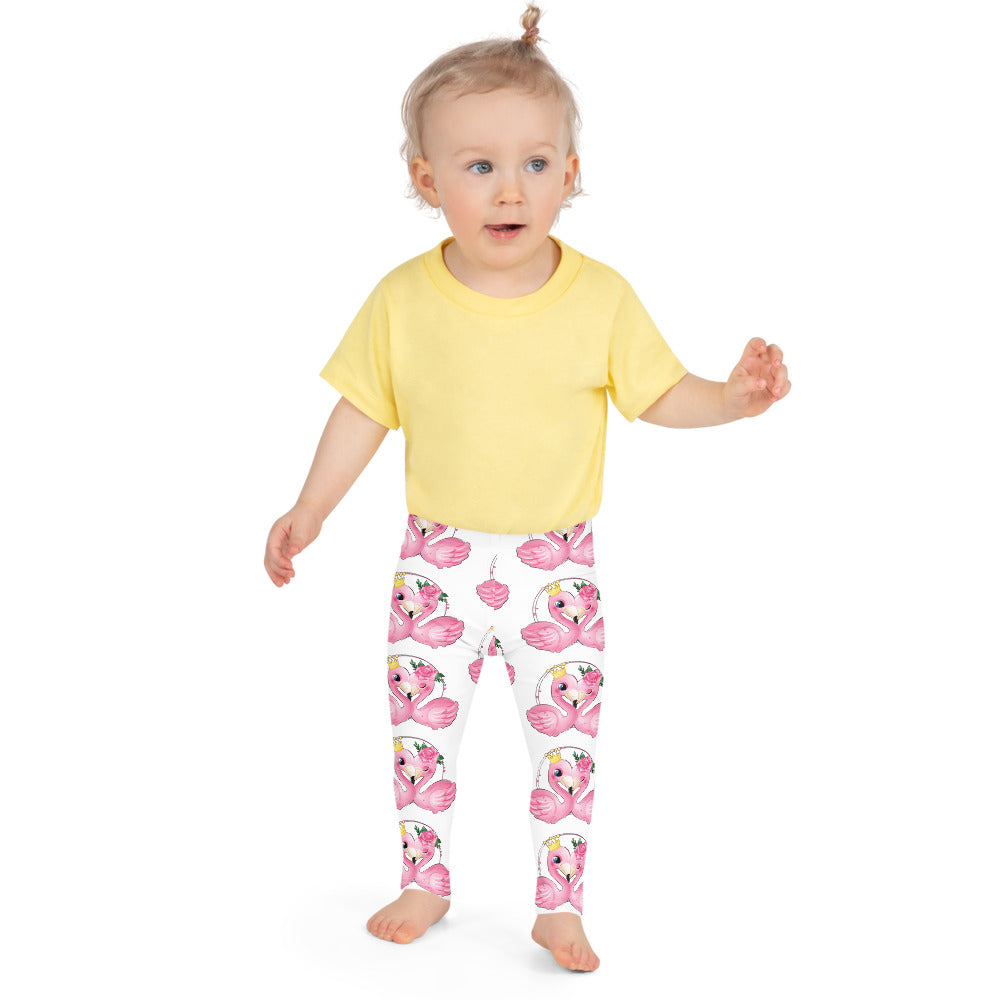 Cute Flamingos with Roses, Leggings, No. 0077