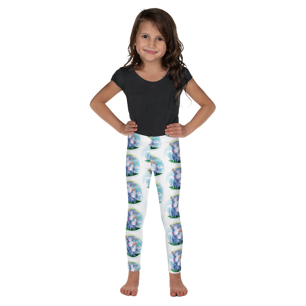 Cute Hippo Mom and Baby, Leggings, No. 0073