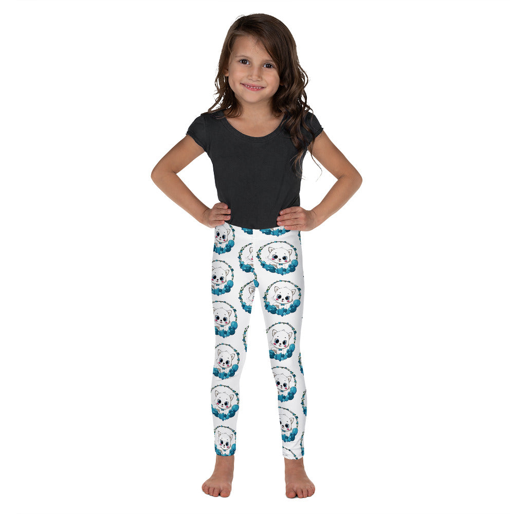 Cute Kitty Cat with Balloon Wreath, Leggings, No. 0326