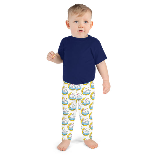 Cute Baby Cat Sleeping on the Clouds Leggings, No. 0271