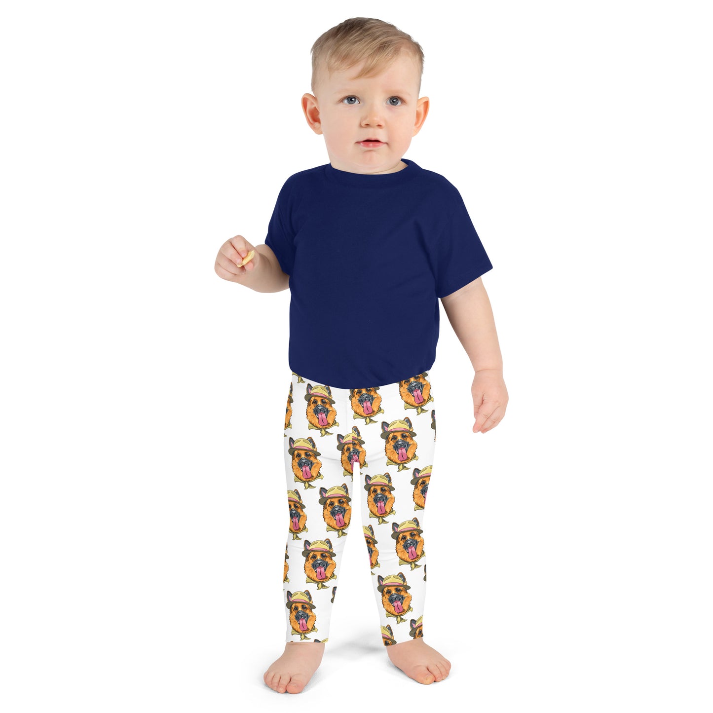 Cute German Shepherd Dog with Hat Leggings, No. 0202