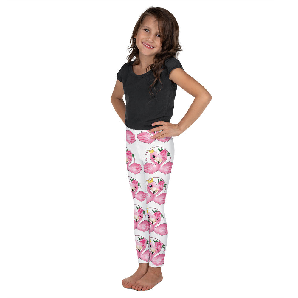 Cute Flamingos with Roses, Leggings, No. 0077