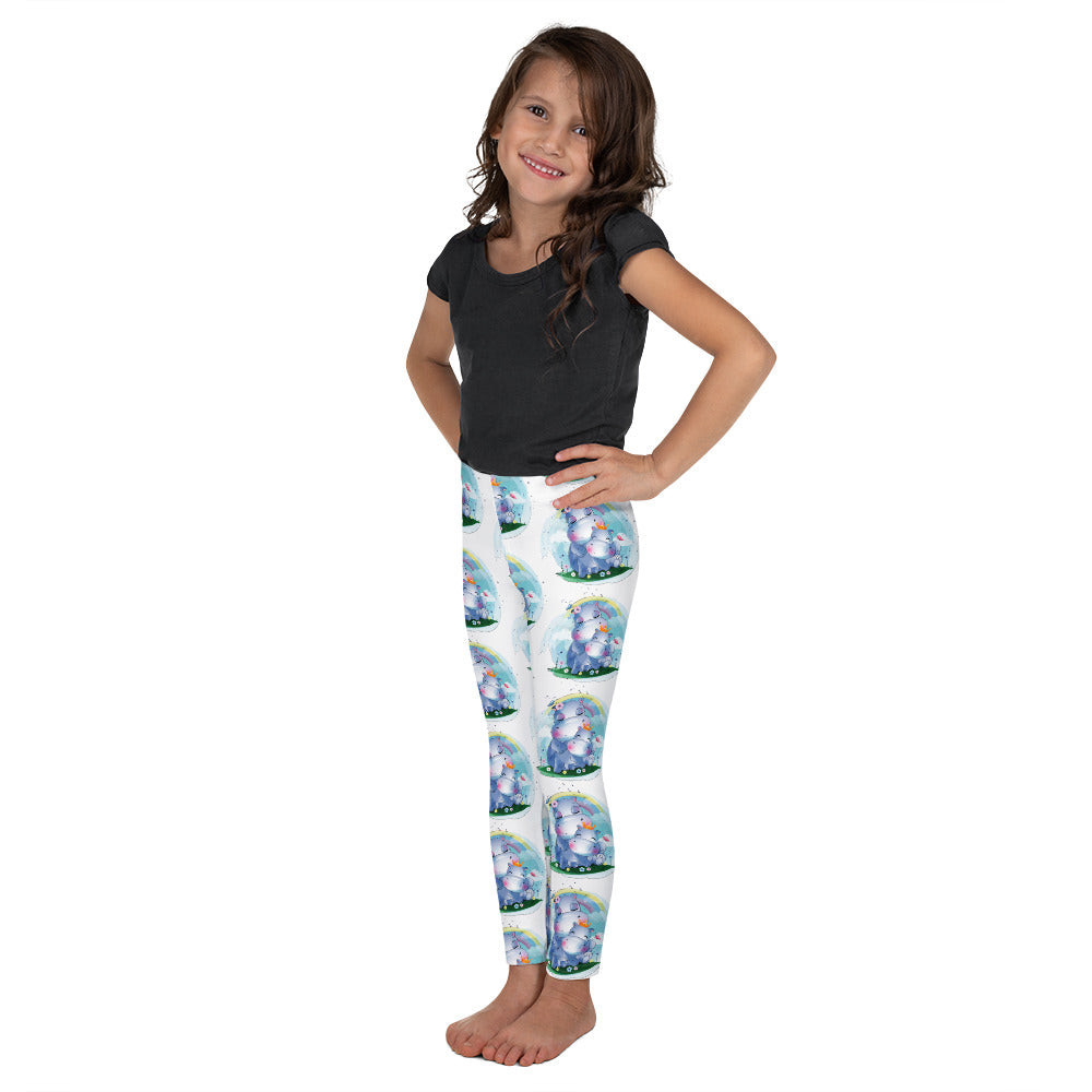 Cute Hippo Mom and Baby, Leggings, No. 0073