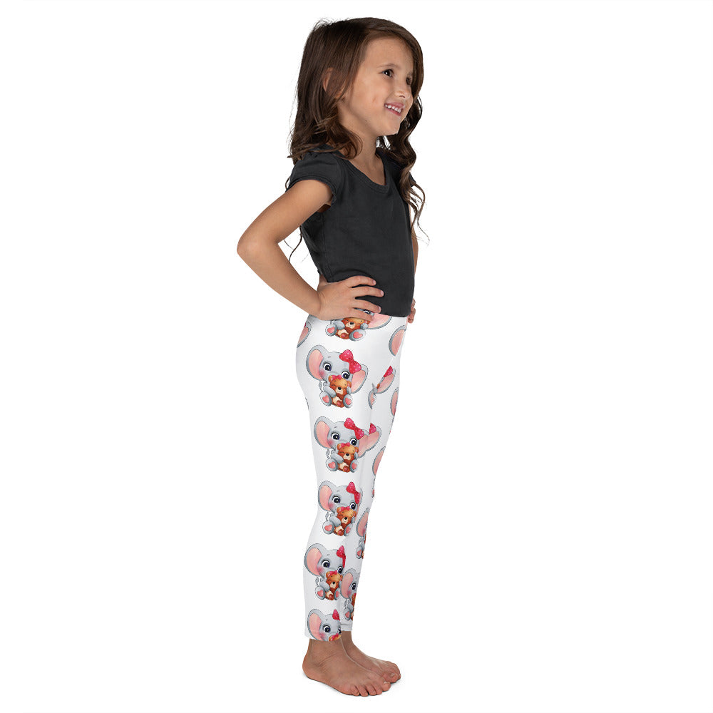 Cute Elephant with Little Bear, Leggings, No. 0012