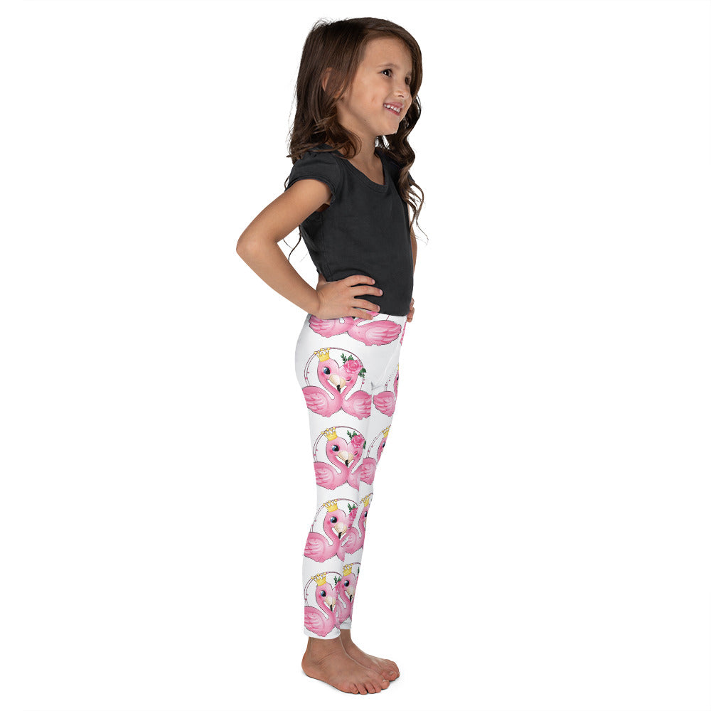 Cute Flamingos with Roses, Leggings, No. 0077