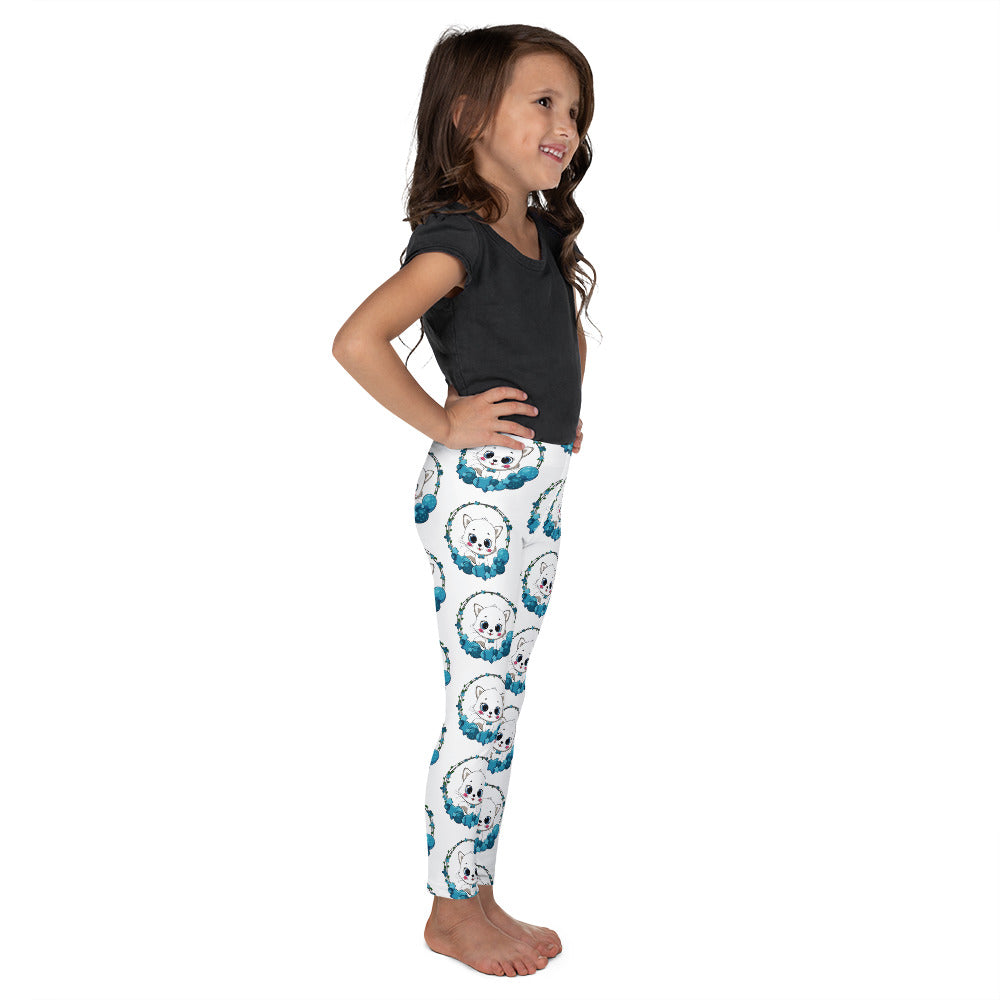 Cute Kitty Cat with Balloon Wreath, Leggings, No. 0326