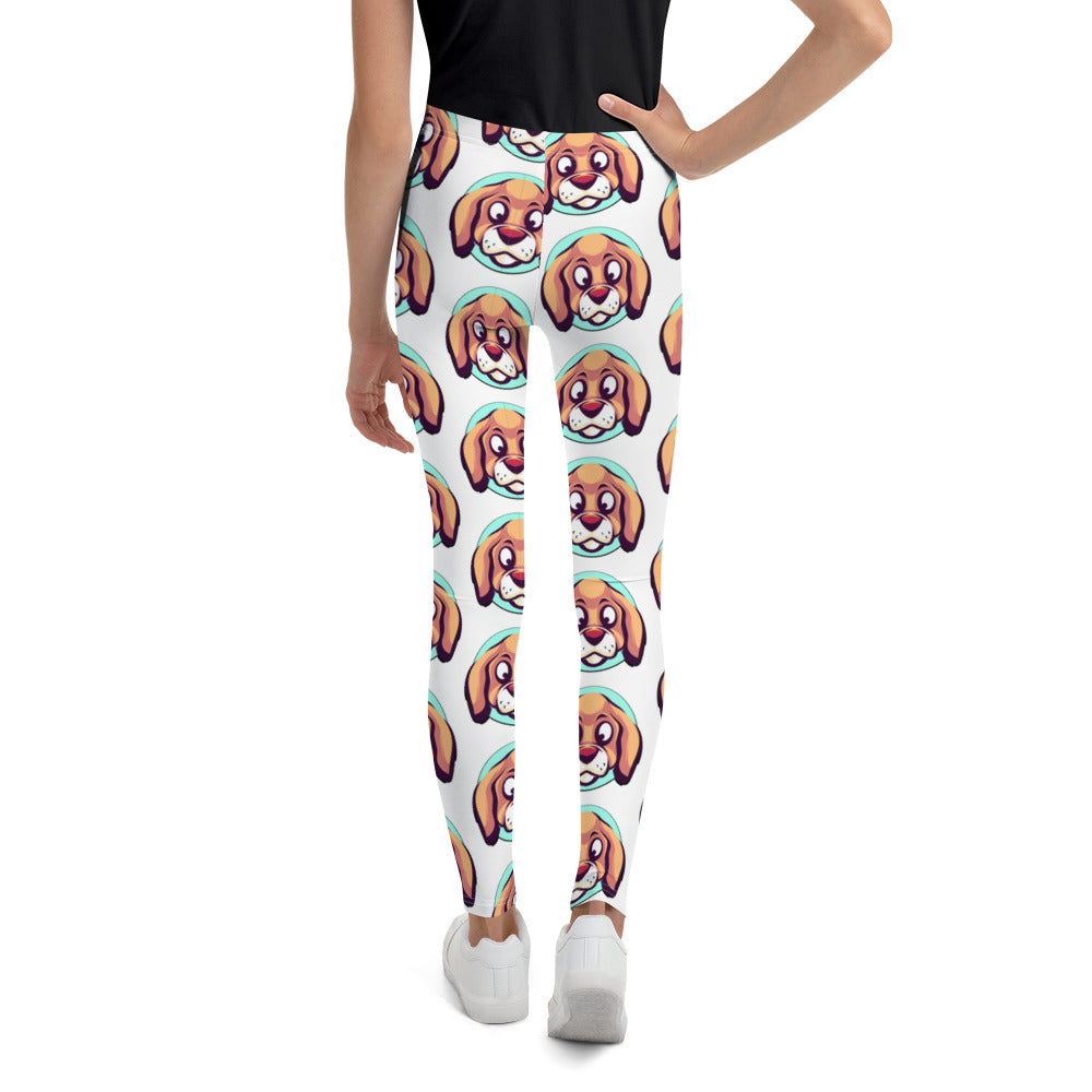 Cute Dog Head, Leggings, No. 0189