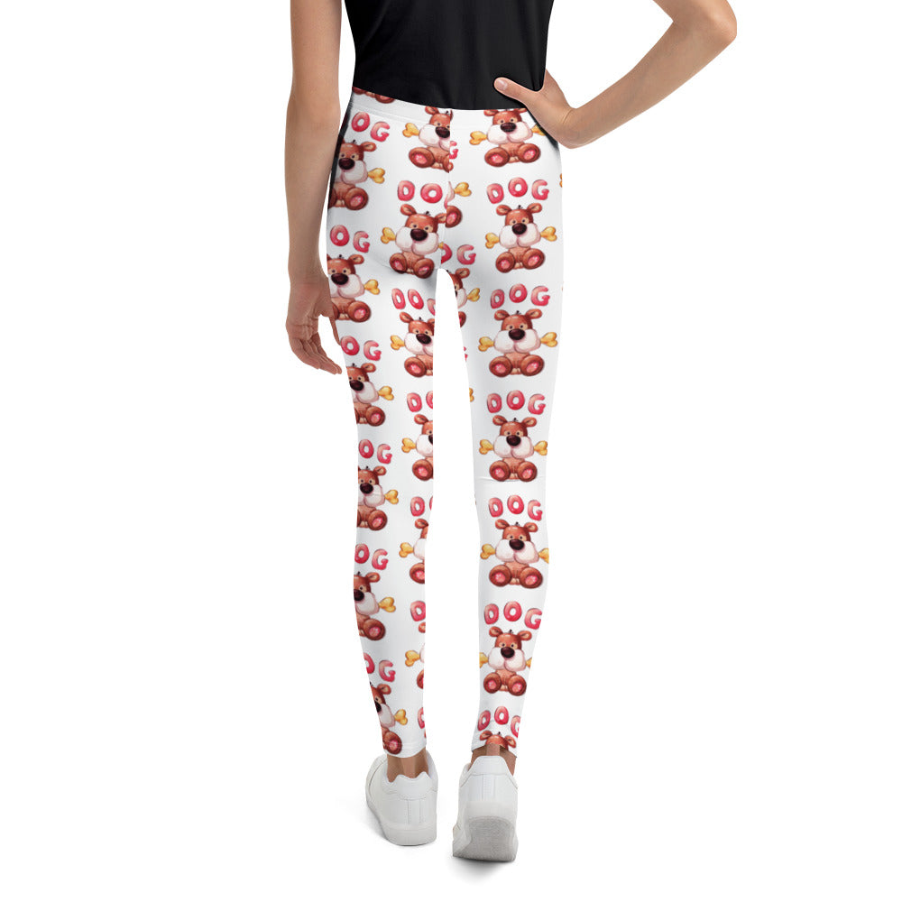 Cute Dog with Bone, Leggings, No. 0499