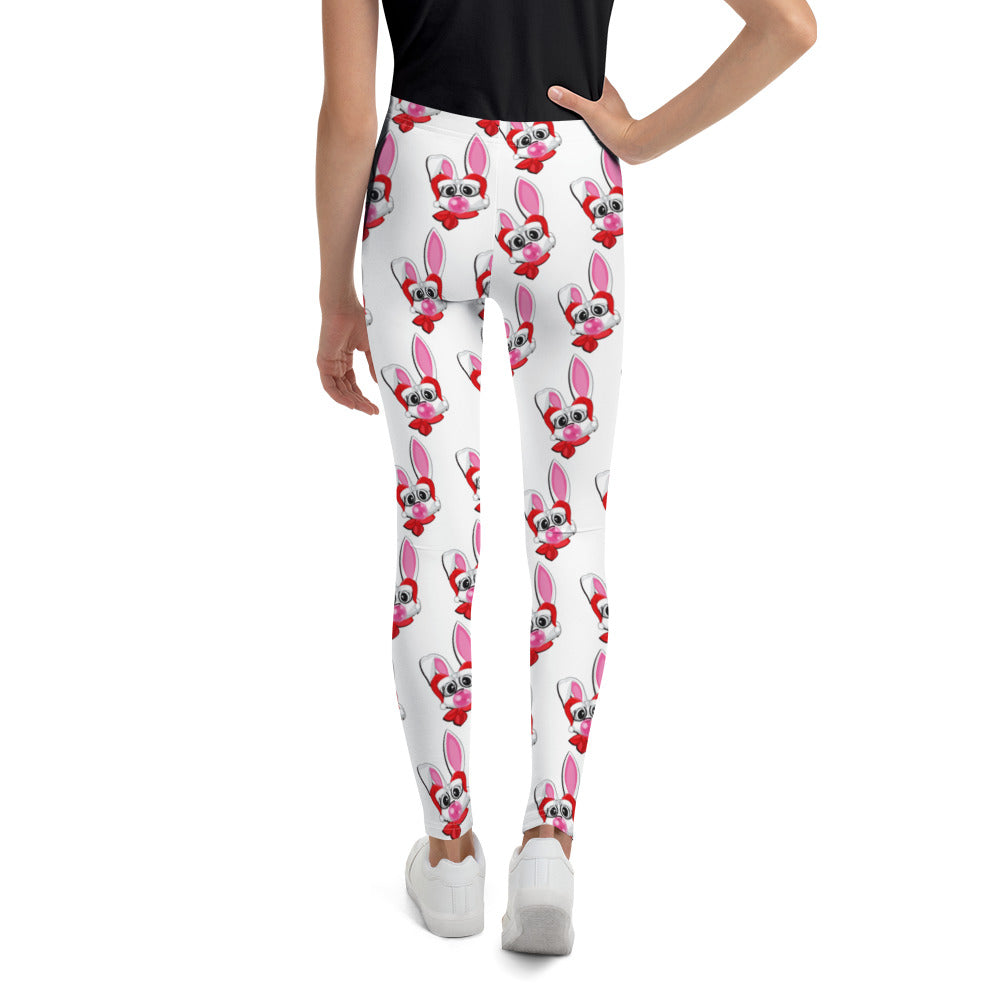 Cool Rabbit Wearing Santa Claus Hat Leggings, No. 0055