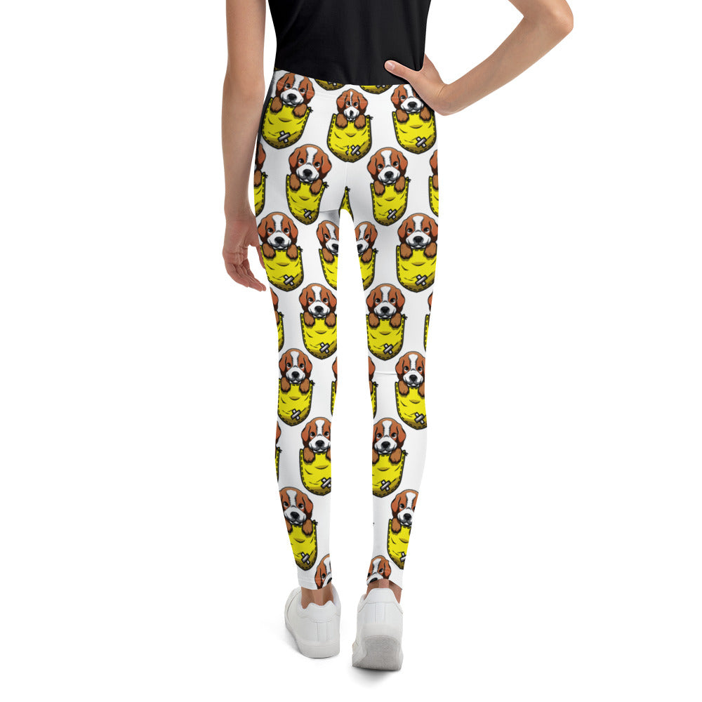 Cute Puppy Dog Beagle in Pocket Leggings, No. 0223