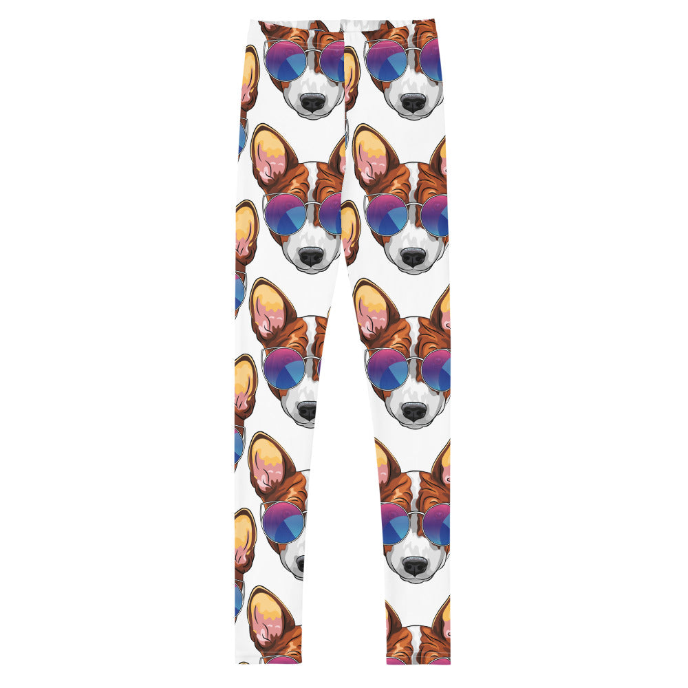 Basenji Dog Wears Glasses, Leggings, No. 0104