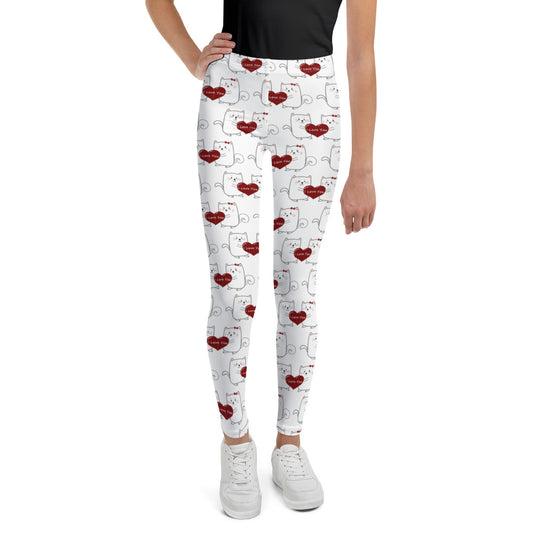 Cute Couple Cats in Love, Leggings, No. 0185