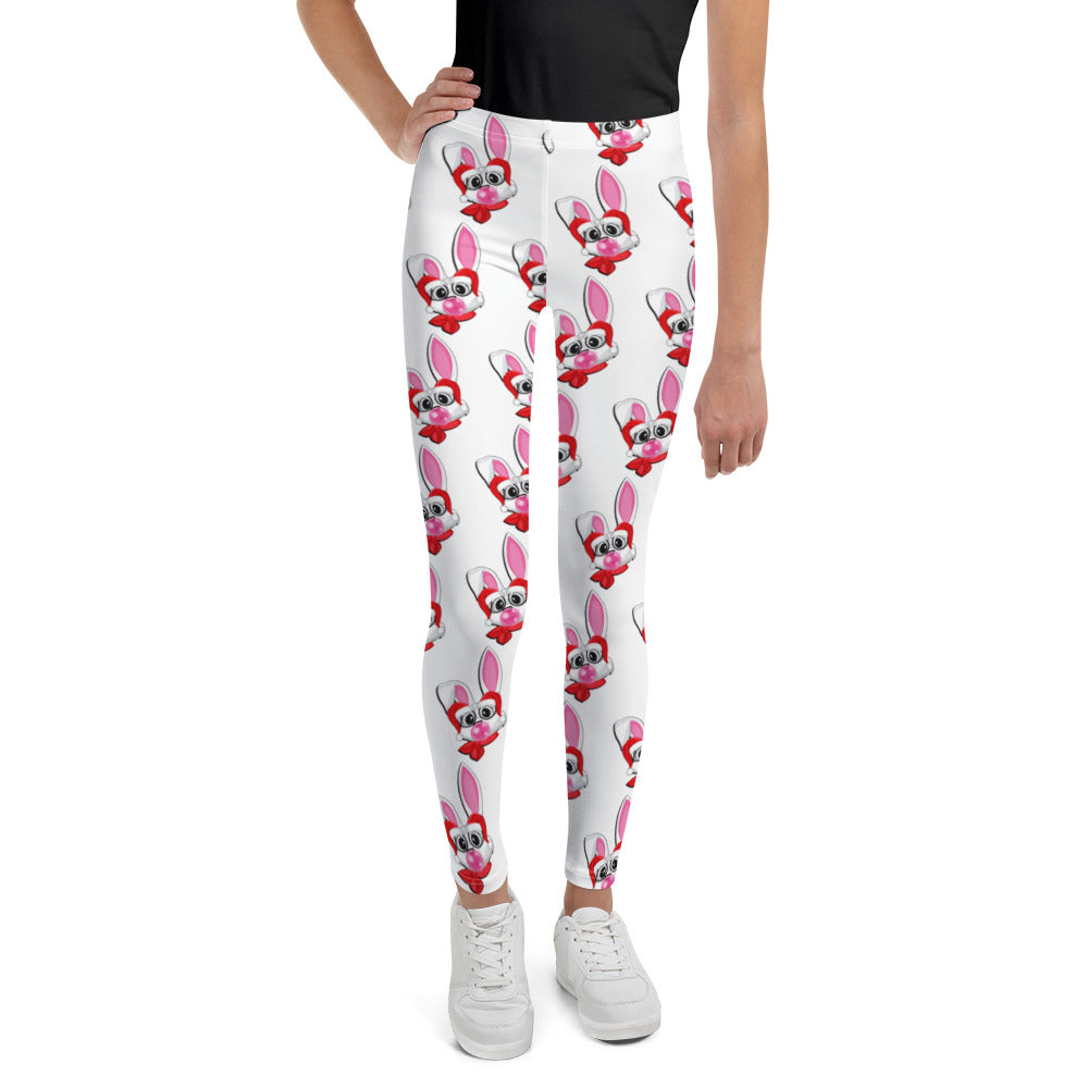 Cool Rabbit Wearing Santa Claus Hat Leggings, No. 0055