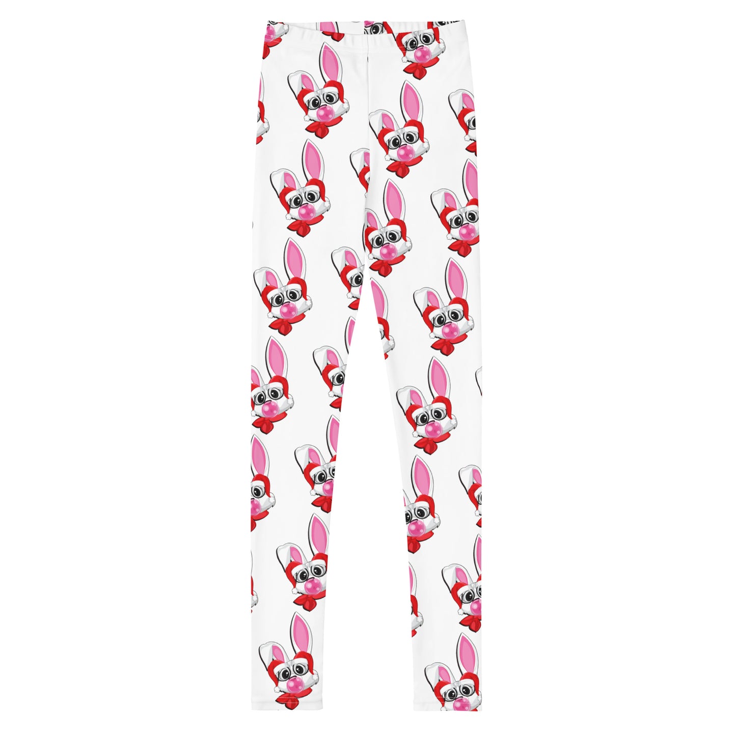 Cool Rabbit Wearing Santa Claus Hat Leggings, No. 0055