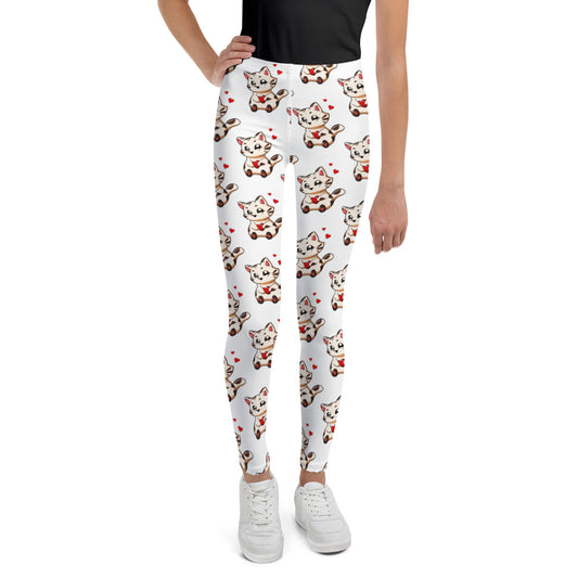 Cute Kitty Cat in Love Leggings, No. 0210