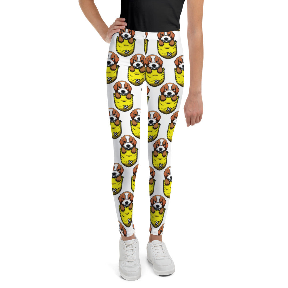 Cute Puppy Dog Beagle in Pocket Leggings, No. 0223