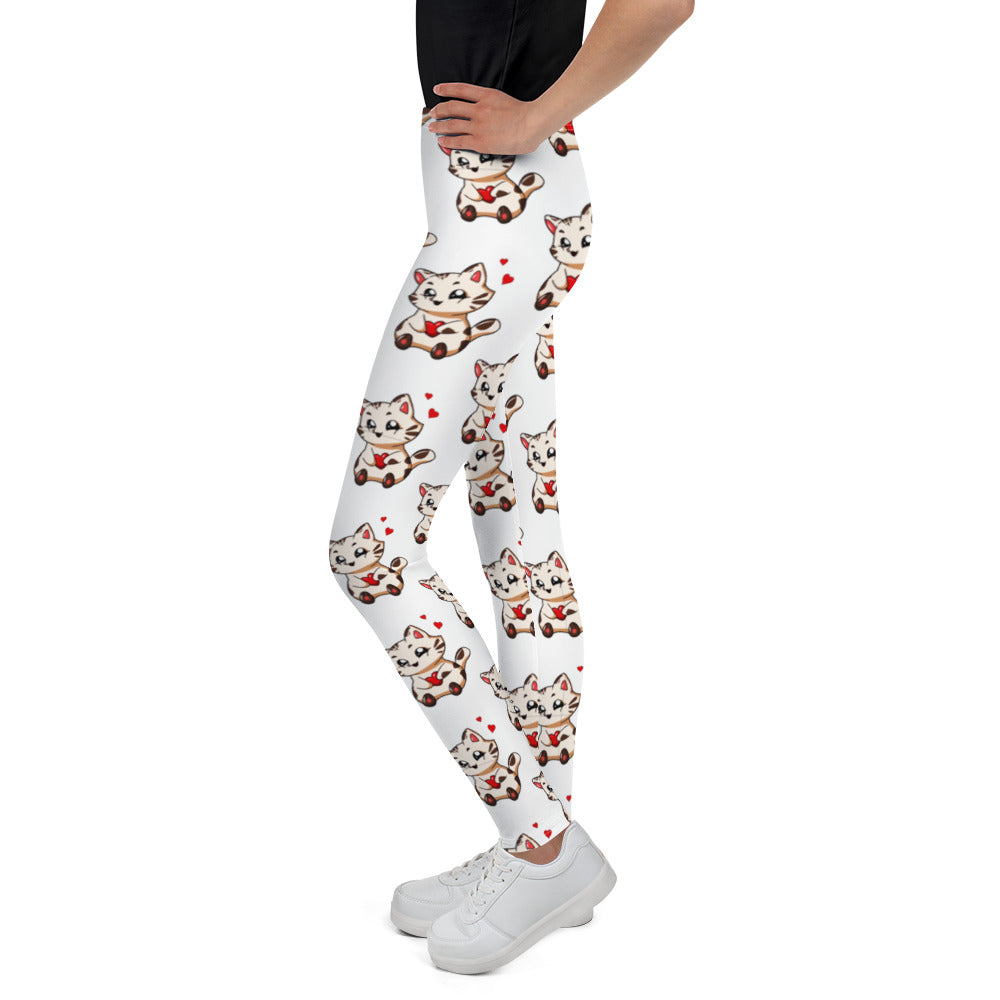 Cute Kitty Cat in Love Leggings, No. 0210