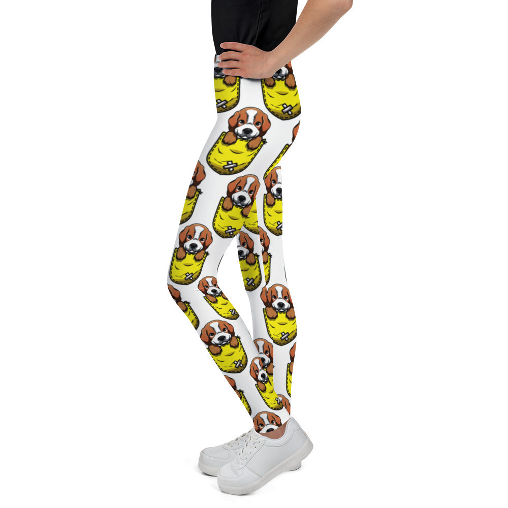 Cute Puppy Dog Beagle in Pocket Leggings, No. 0223