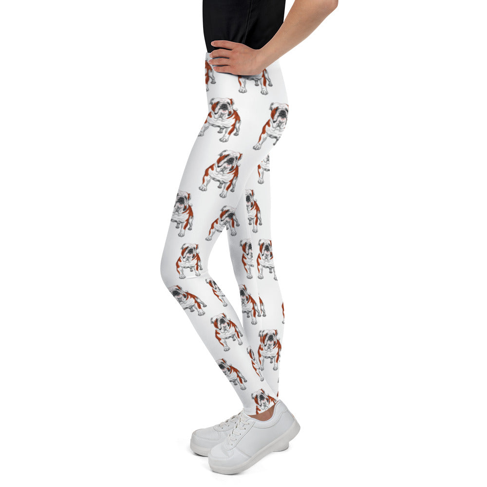 Cute English Bulldog Dog Leggings, No. 0197