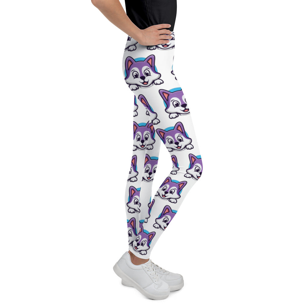 Cute Husky Puppy Dog, Leggings, No. 0204