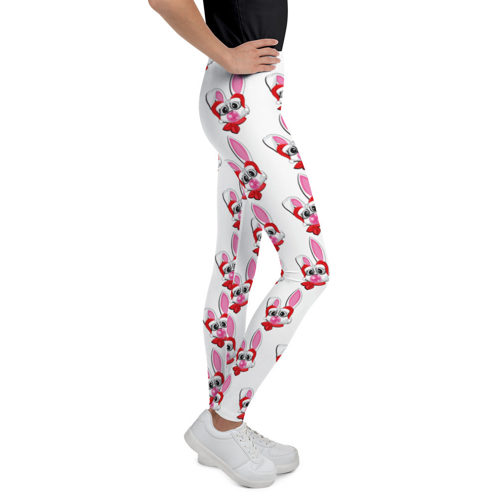 Cool Rabbit Wearing Santa Claus Hat Leggings, No. 0055