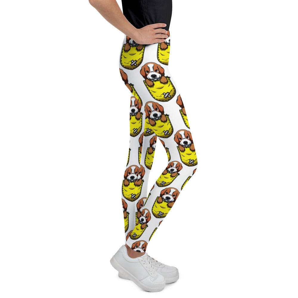 Cute Puppy Dog Beagle in Pocket Leggings, No. 0223