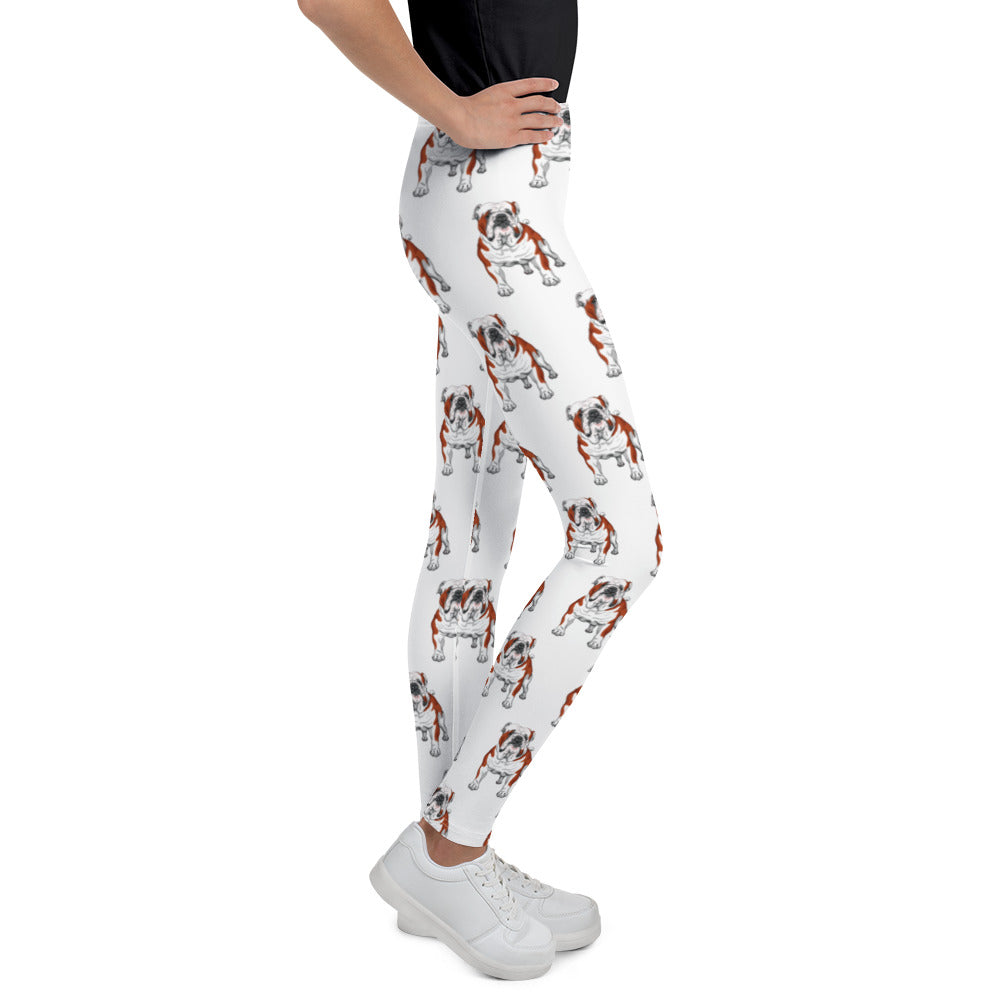 Cute English Bulldog Dog Leggings, No. 0197