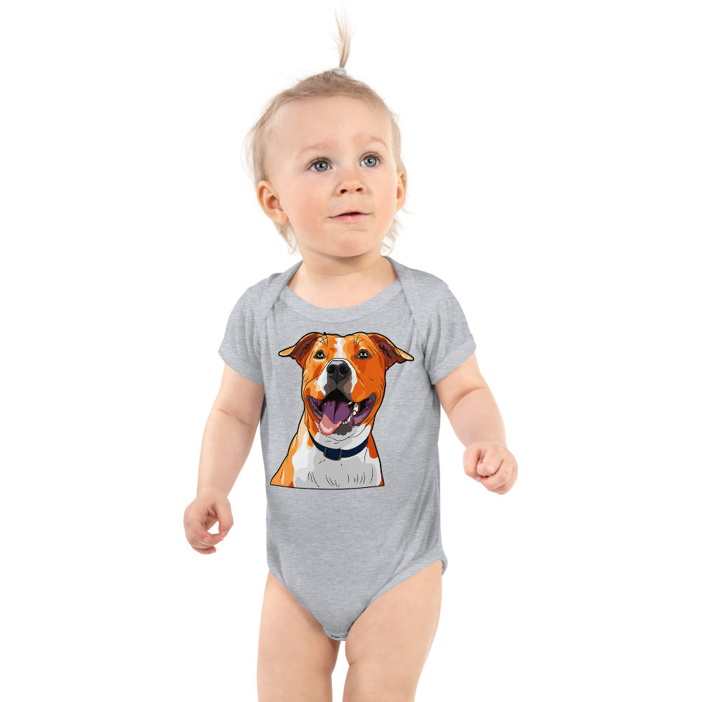 Cute American Staffordshire Terrier Dog, Bodysuits, No. 0586