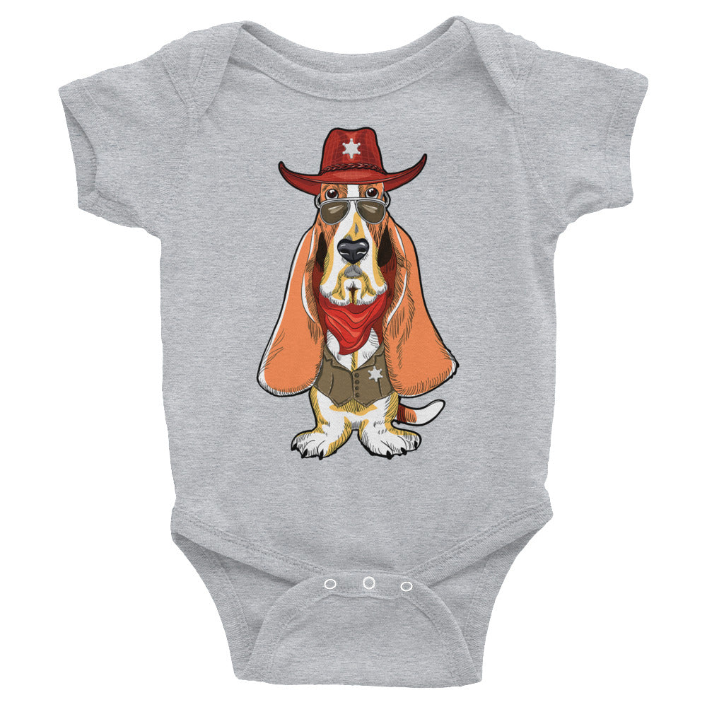 Basset Hound Dog as Sheriff Bodysuit, No. 0569