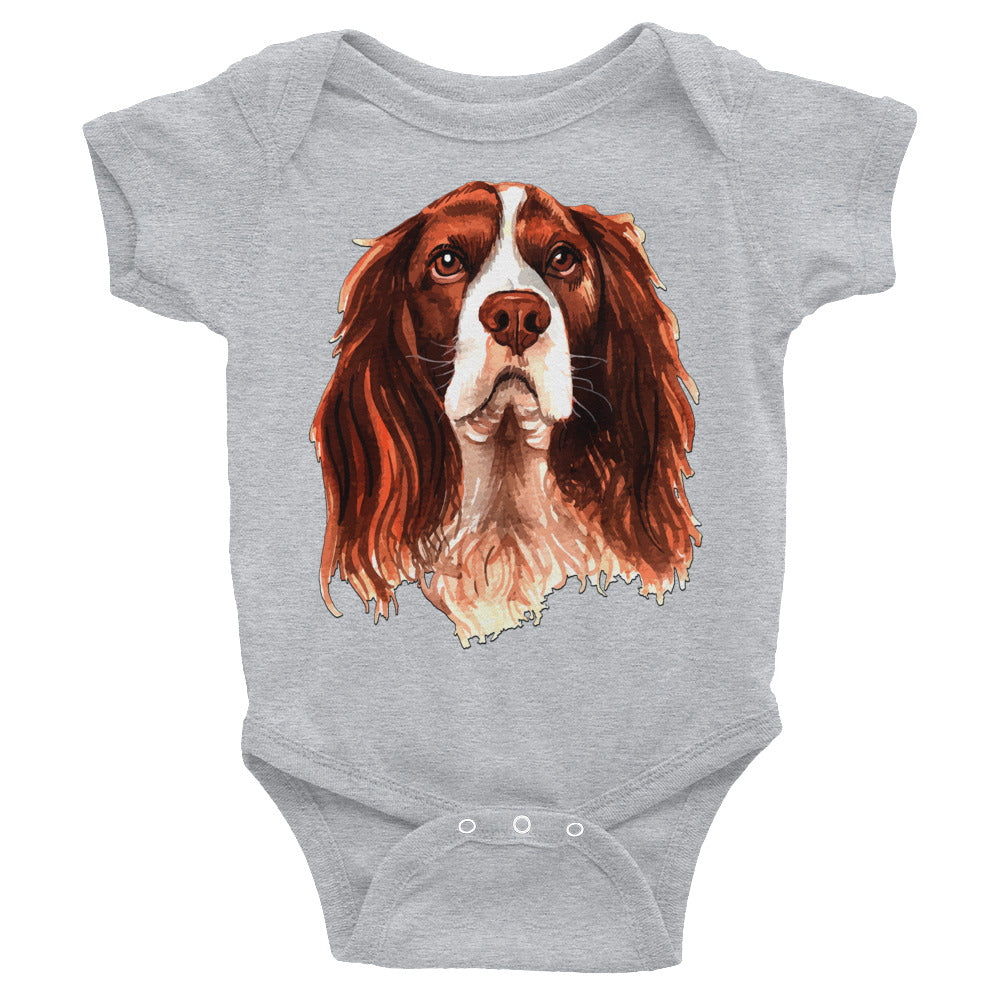 Cute Dog Illustration Bodysuit, No. 0191