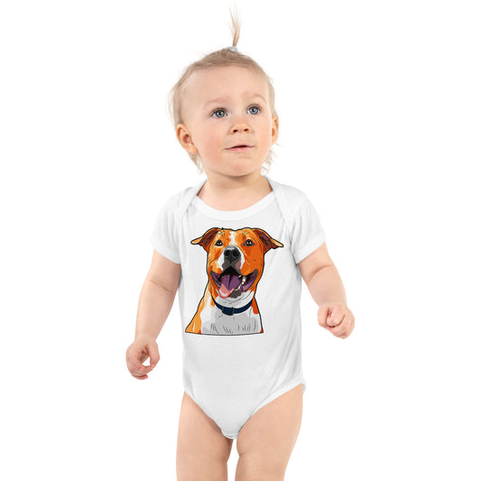 Cute American Staffordshire Terrier Dog, Bodysuits, No. 0586