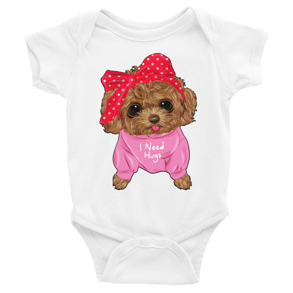 Cute Dog Puppy Needs a Hug, Bodysuits, No. 0296