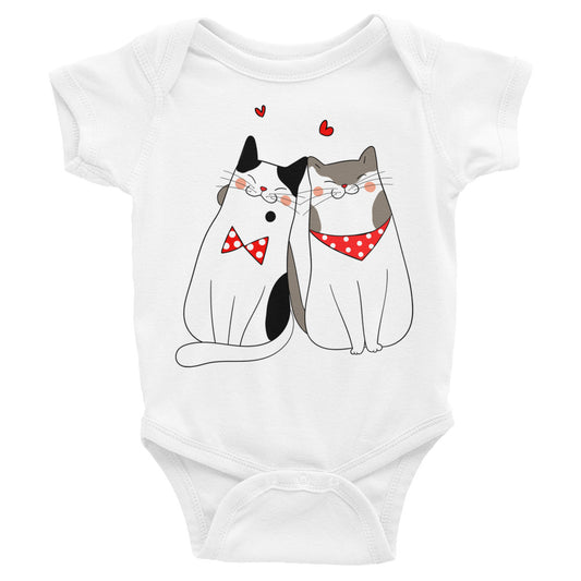 Cute Kitten Cats in Love, Bodysuits, No. 0207