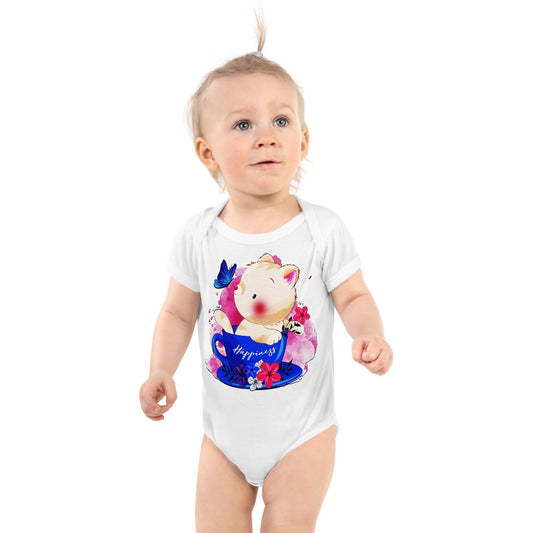 Cute Kitty Cat Playing with Butterfly, Bodysuits, No. 0321