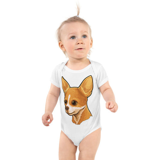 Chihuahua Dog Portrait Bodysuit, No. 0572