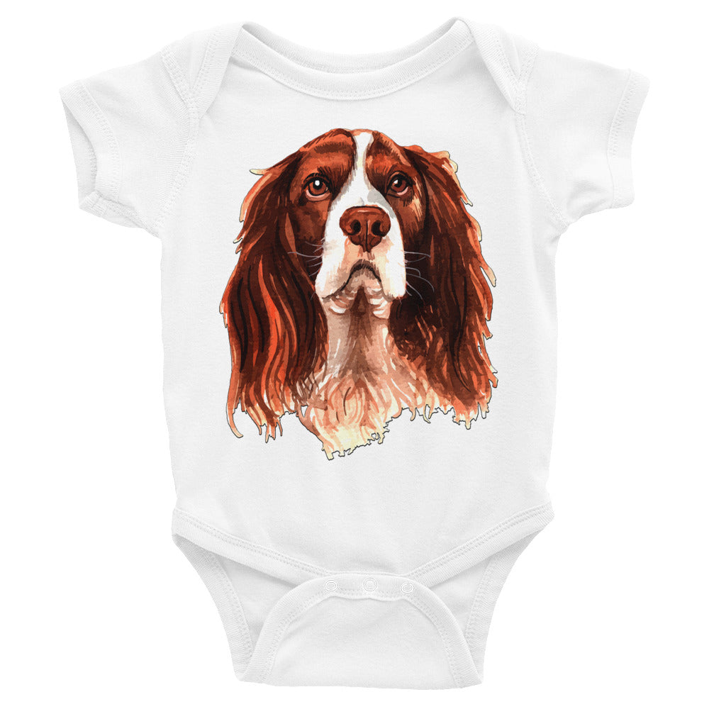 Cute Dog Illustration Bodysuit, No. 0191