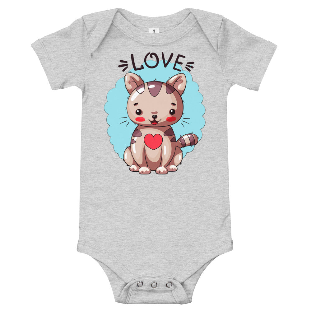 Cute Kitty Cat in Love Bodysuit, No. 0315