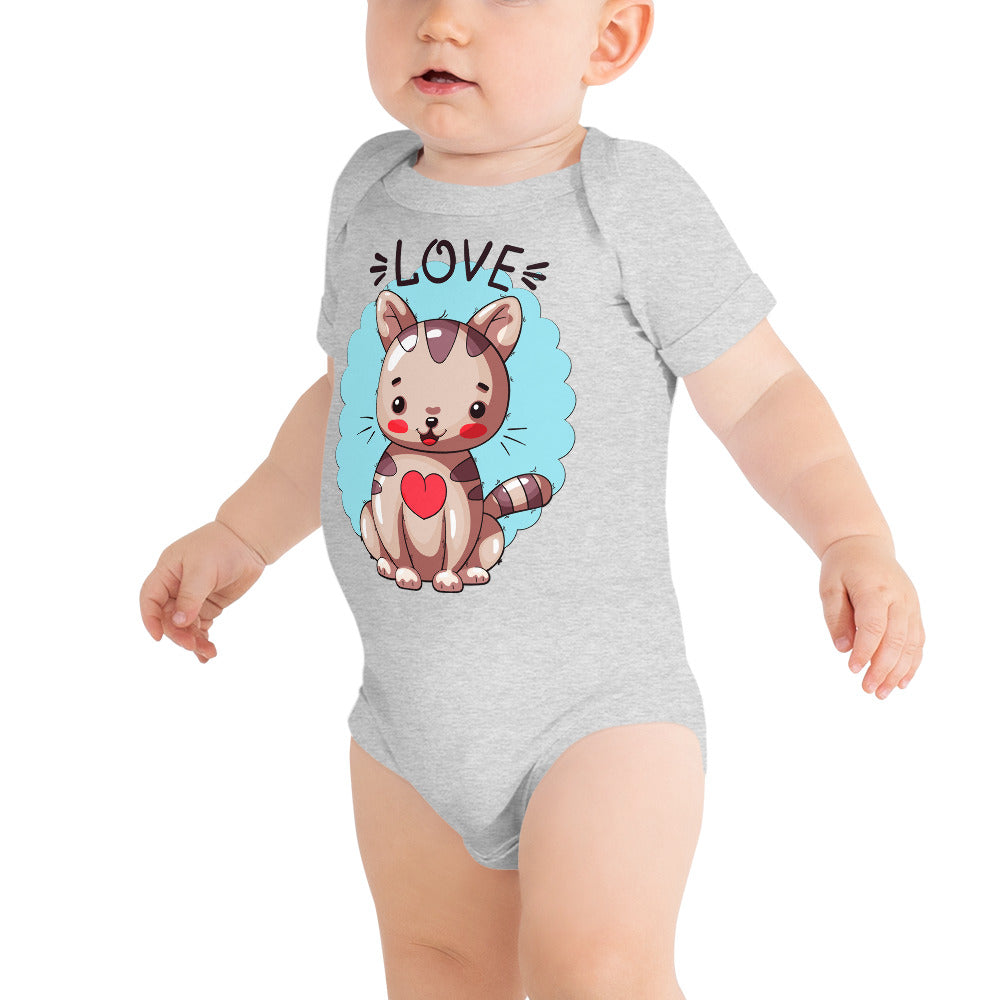 Cute Kitty Cat in Love Bodysuit, No. 0315