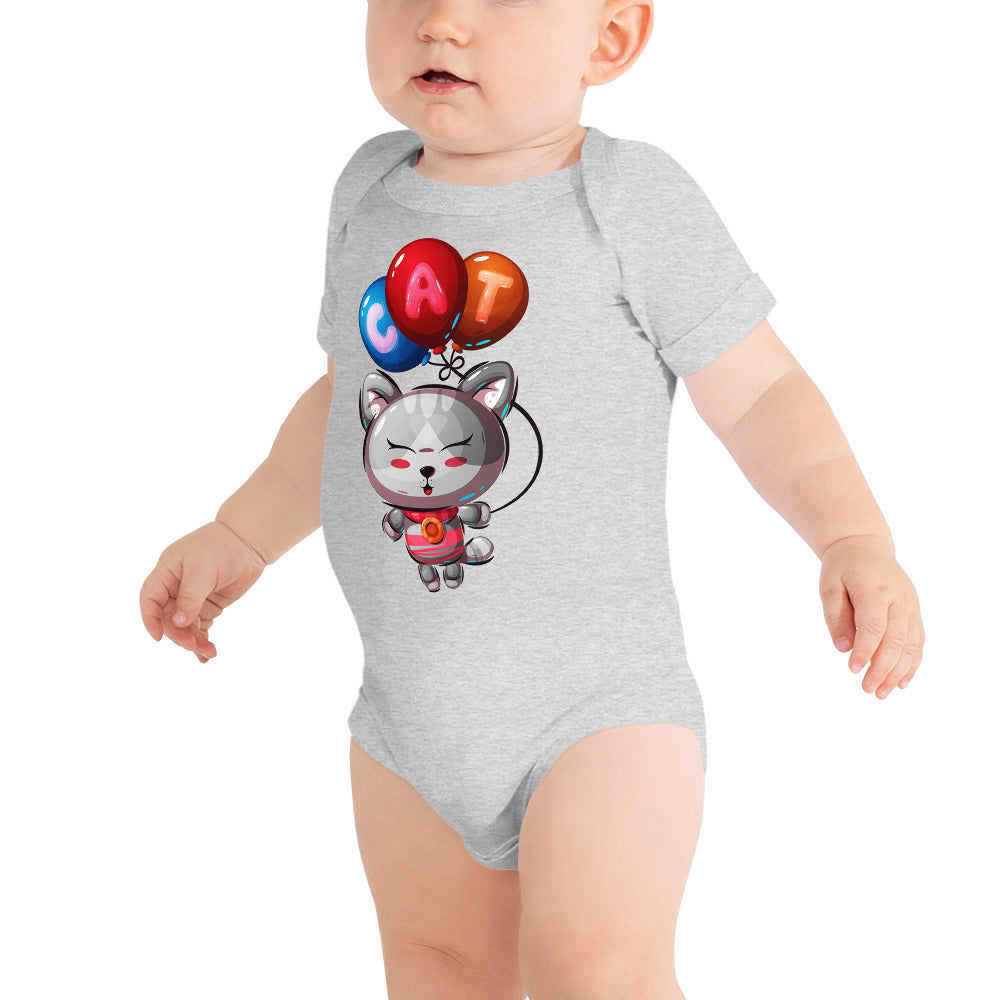 Cute Kitty Cat with Balloon Bodysuit, No. 0327