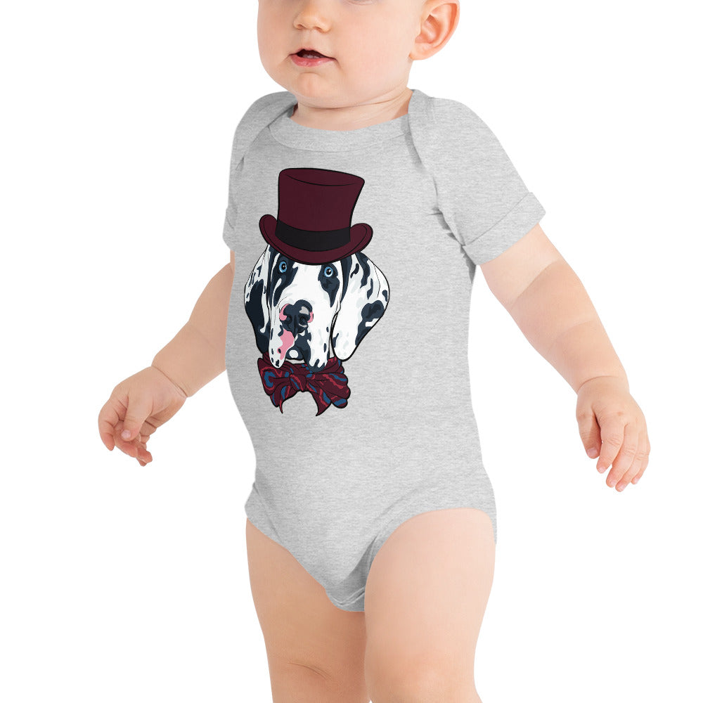 Gentleman Spotted Great Dane Dog Bodysuit, No. 0526