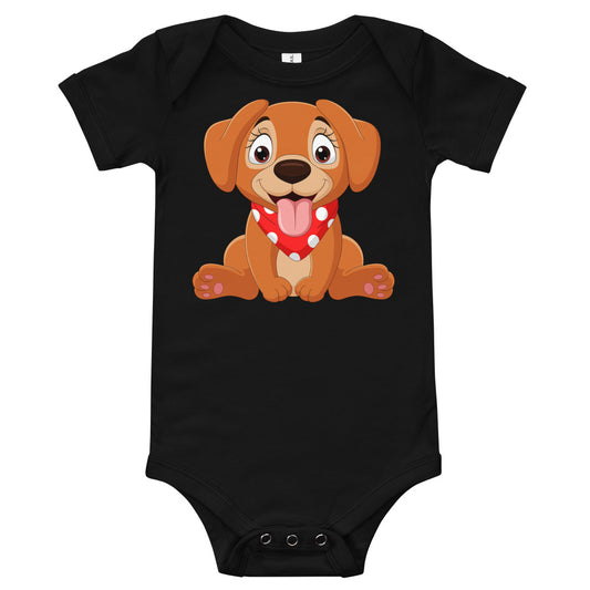 Cute Baby Dog Sitting Bodysuit, No. 0147