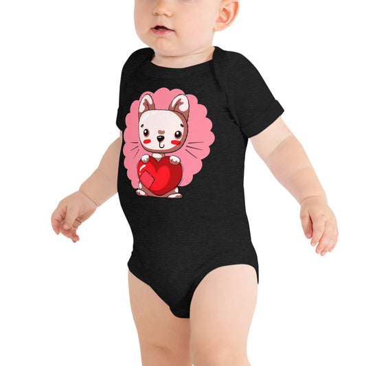 Cute Kitty Cat with Heart Bodysuit, No. 0330