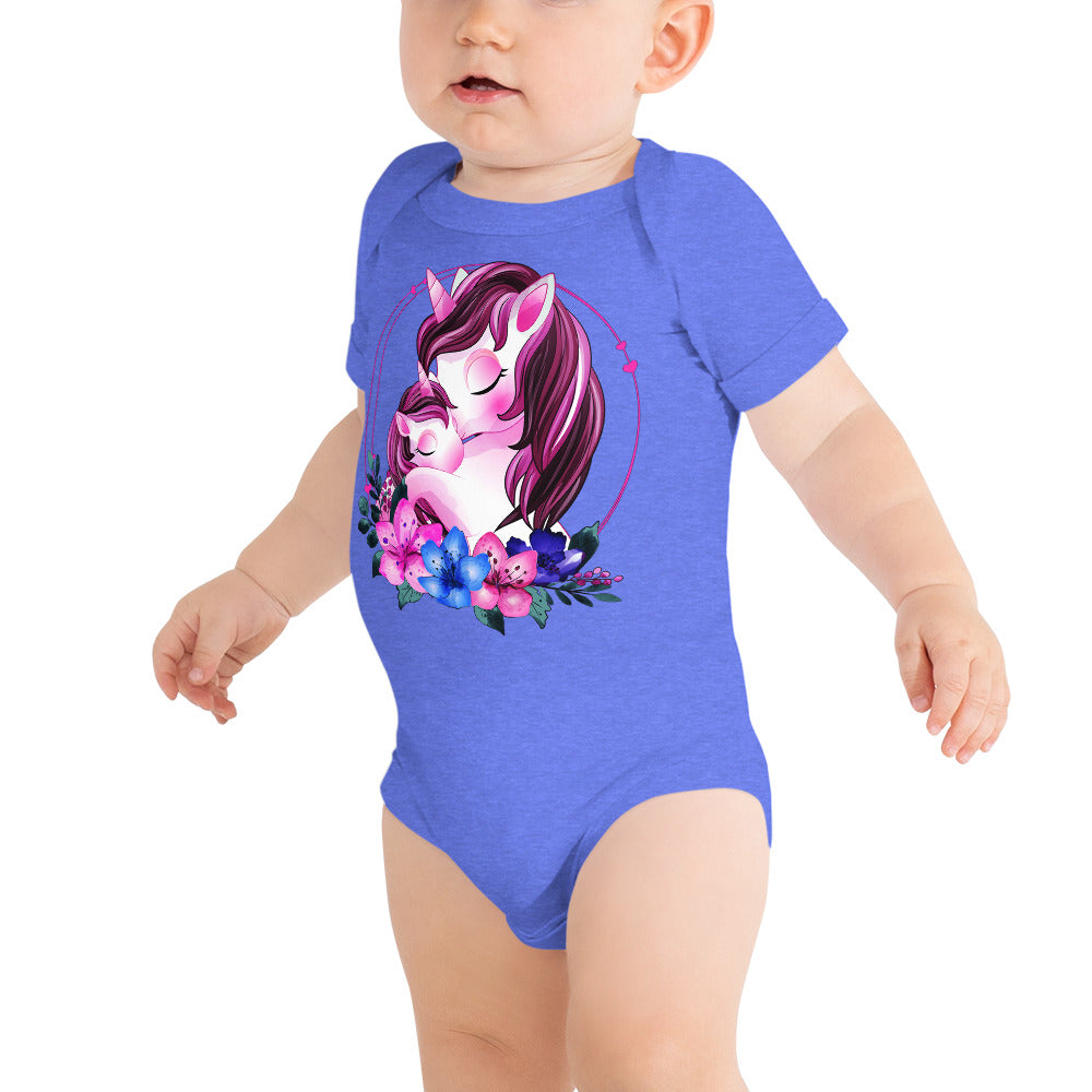 Unicorn Mom and Baby, Bodysuits, No. 0087
