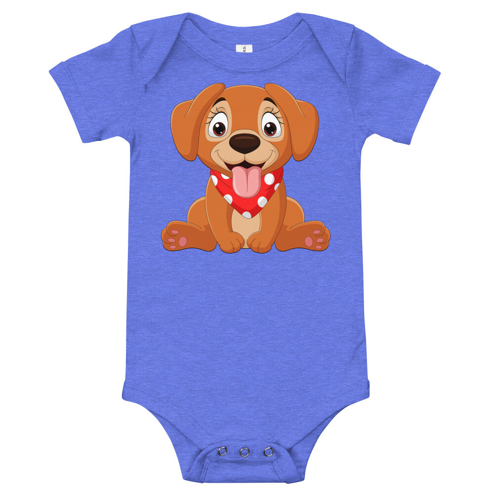 Cute Baby Dog Sitting Bodysuit, No. 0147