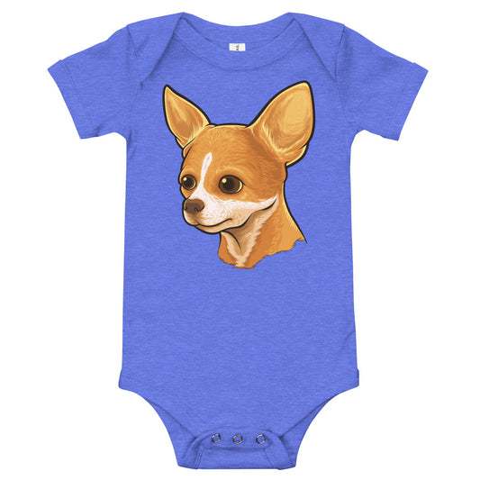 Chihuahua Dog Portrait Bodysuit, No. 0572