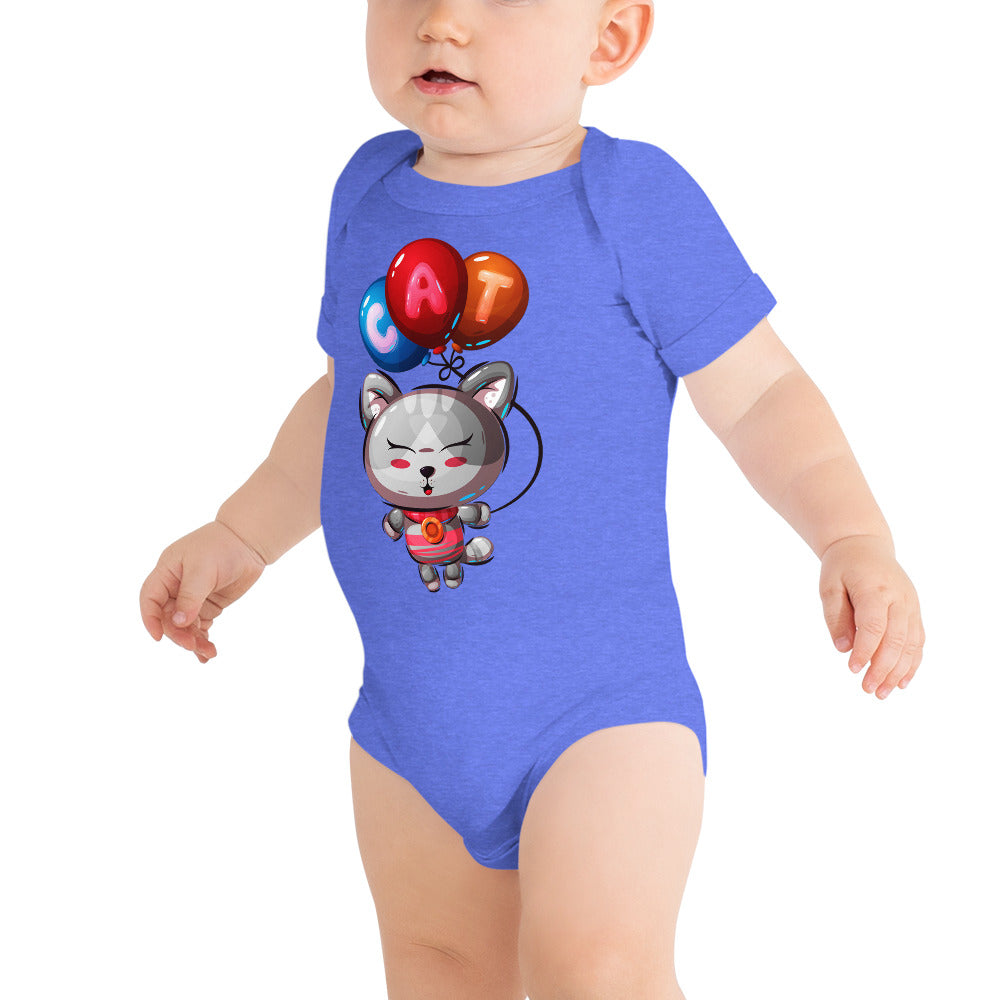 Cute Kitty Cat with Balloon Bodysuit, No. 0327